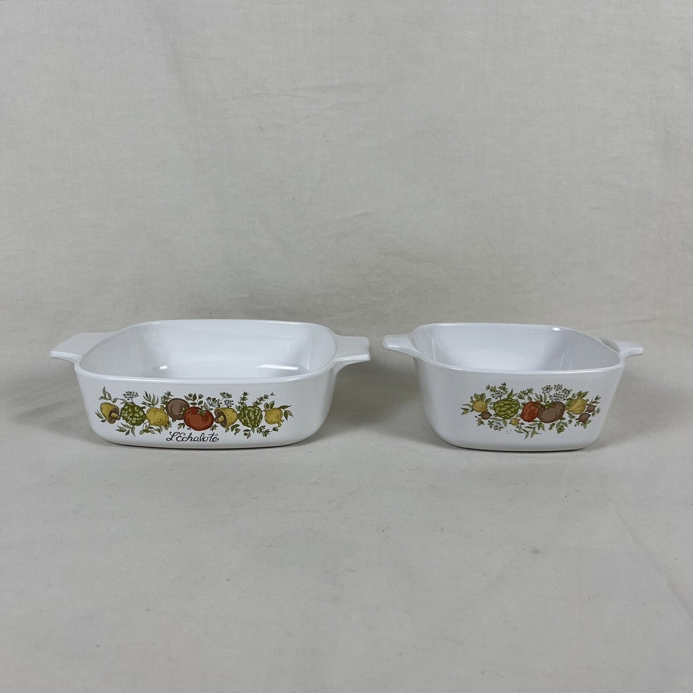 Vintage Corningware Casserole Dishes Spice of Life A-1-B & P-43-B | No Lids